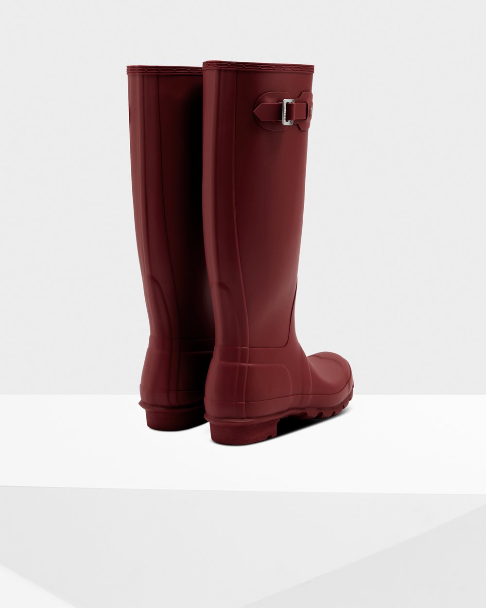 Botas De Altas Original Hunter Mujer - Grises Rojos - 621385AIF